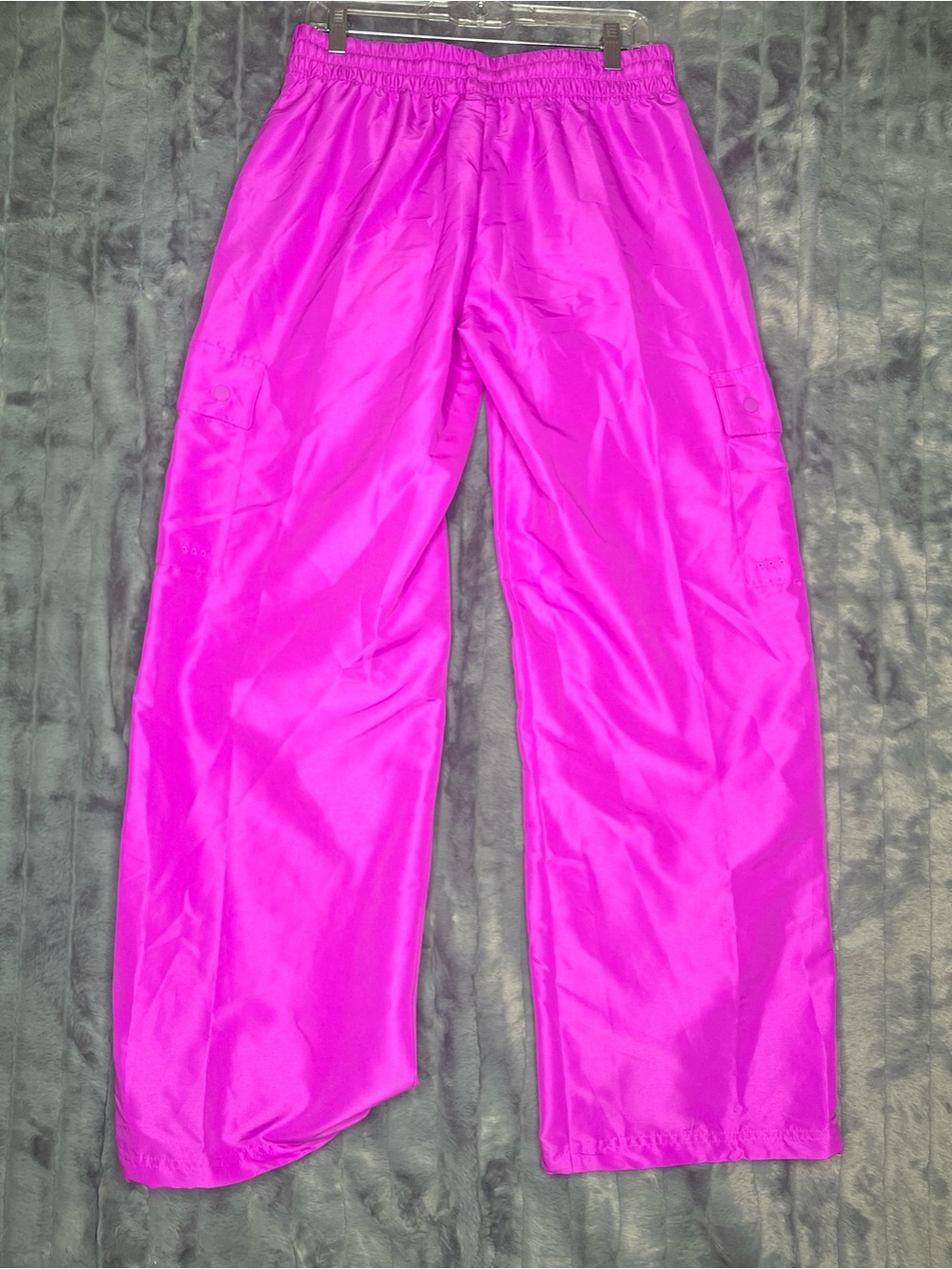 adidas Originals Purple Burst Cargo Pants Womens L Wide Leg Y2K Streetwear - Picture 2 of 9